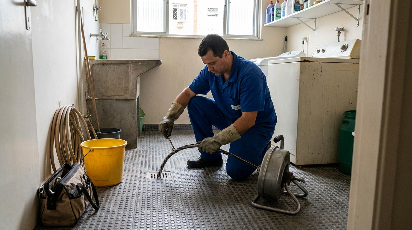 Desentupimento de ralo profissional em Goiânia‑GO