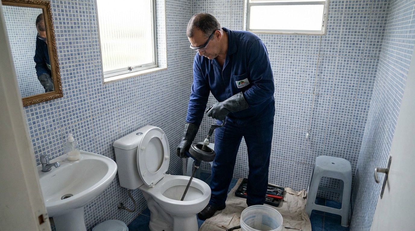 Desentupimento de vaso profissional em Goiânia‑GO