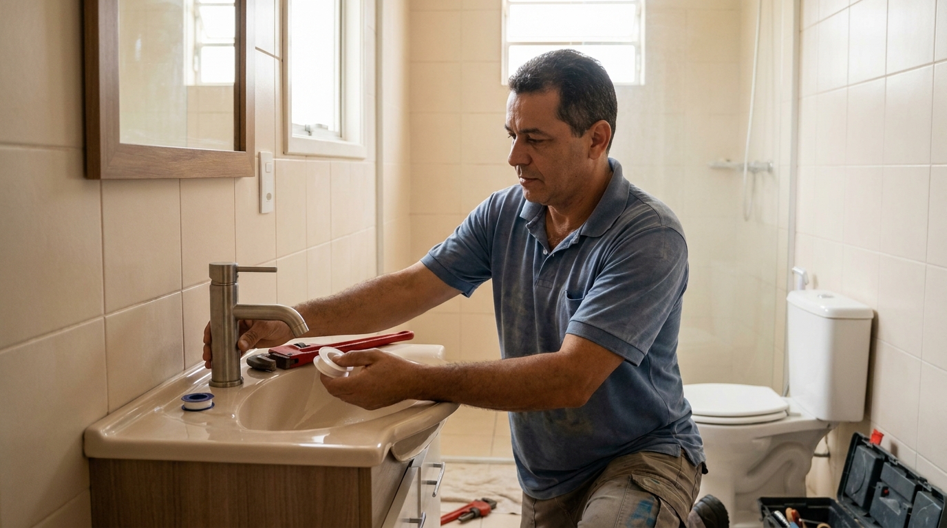 Instalação de torneira profissional em Goiânia‑GO