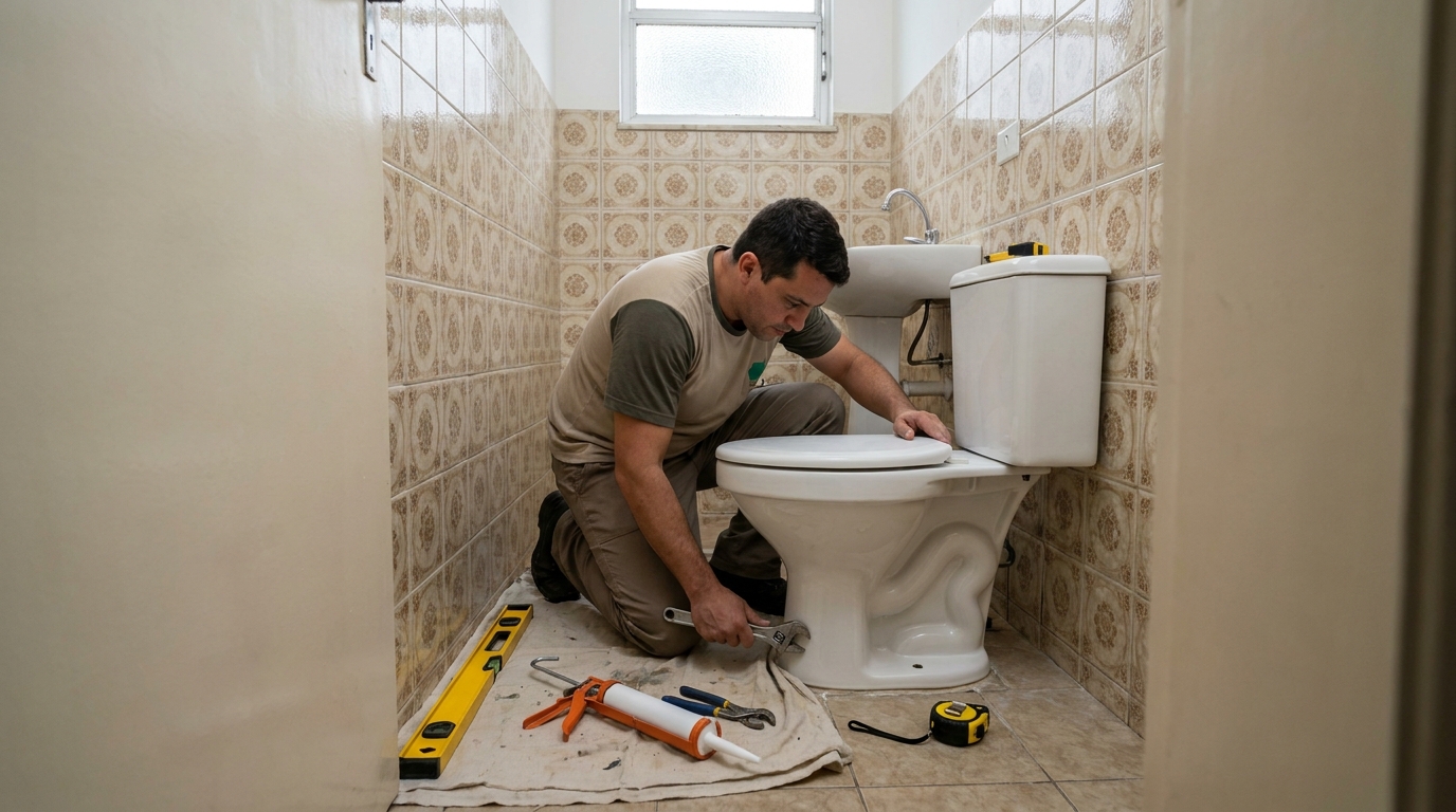 Instalação de vaso sanitário em Goiânia‑GO
